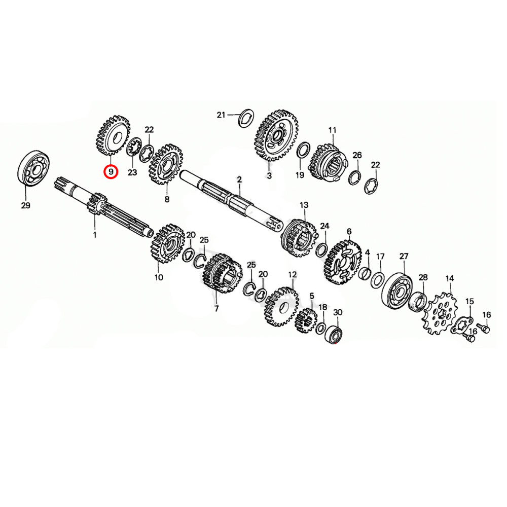 Engrenagem Secundária Original Honda CR80 85/02 CR85 03/07 (27T)