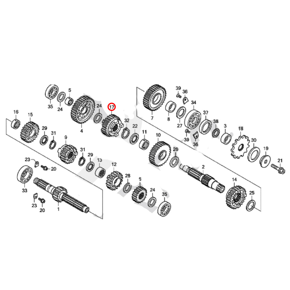 Engrenagem Secundaria Original Honda para CRF250 10/12 (25T)
