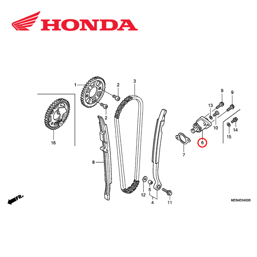 Esticador da Corrente de Comando Original Honda para CRF450 02/03