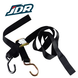 Esticador sem Catraca JDR para Fixação de Motos Tipo Gancho Reforçado Preto