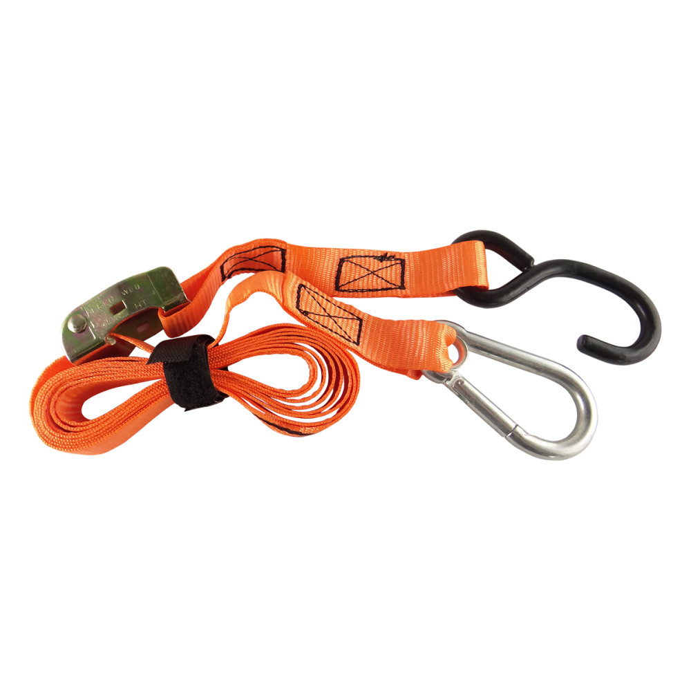 Esticador sem Catraca Mave para Fixação de Motos com Bolsa (Tipo Mosquetão) (Par)-PRETO