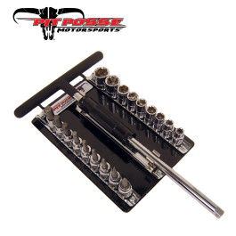 Jogo de Chaves Pitposse em Forma de T Rolamentada com 18 Adaptadores