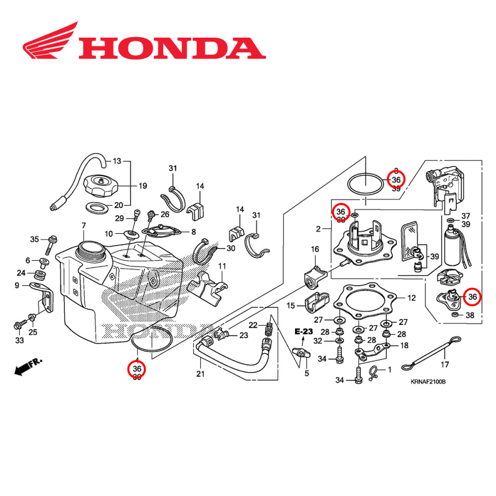 Filtro de Gasolina Original Honda para CRF250 10 CRF450 09/10 Pequena