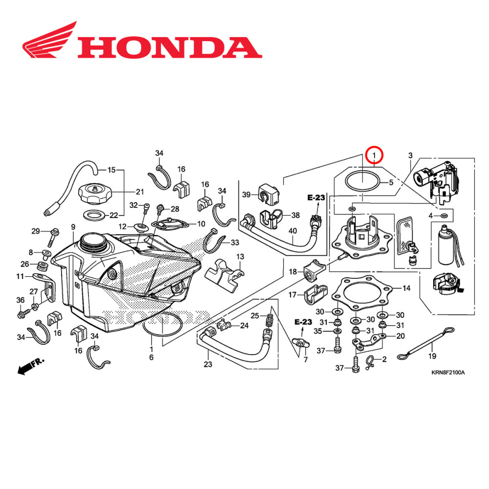 Filtro de Gasolina Original Honda para CRF250 11/17 CRF450 11/16 Grande