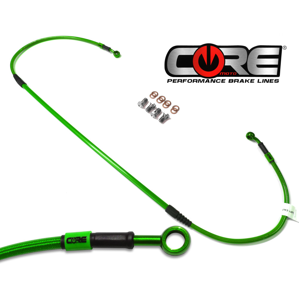 Flexível Freio Dianteiro Core Moto Kawasaki KXF250/450 12/15-Verde