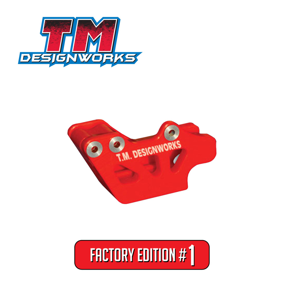 Guia de Corrente Traseiro Tm Designworks Factory Edition #1 para Honda CRF250/450 05/06 CRFX250 06 CRFX450 05/07 CR125/250 05/07 -Vermelho