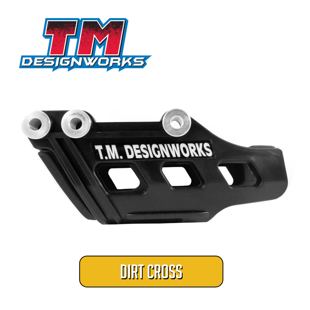 Guia de Corrente Traseiro com Refil Tm Designworks Dirt Cross para Honda CRF250/450 2007 a 2015 CRFX250 2007 a 2015 CRFX450 2008 a 2012-Preto