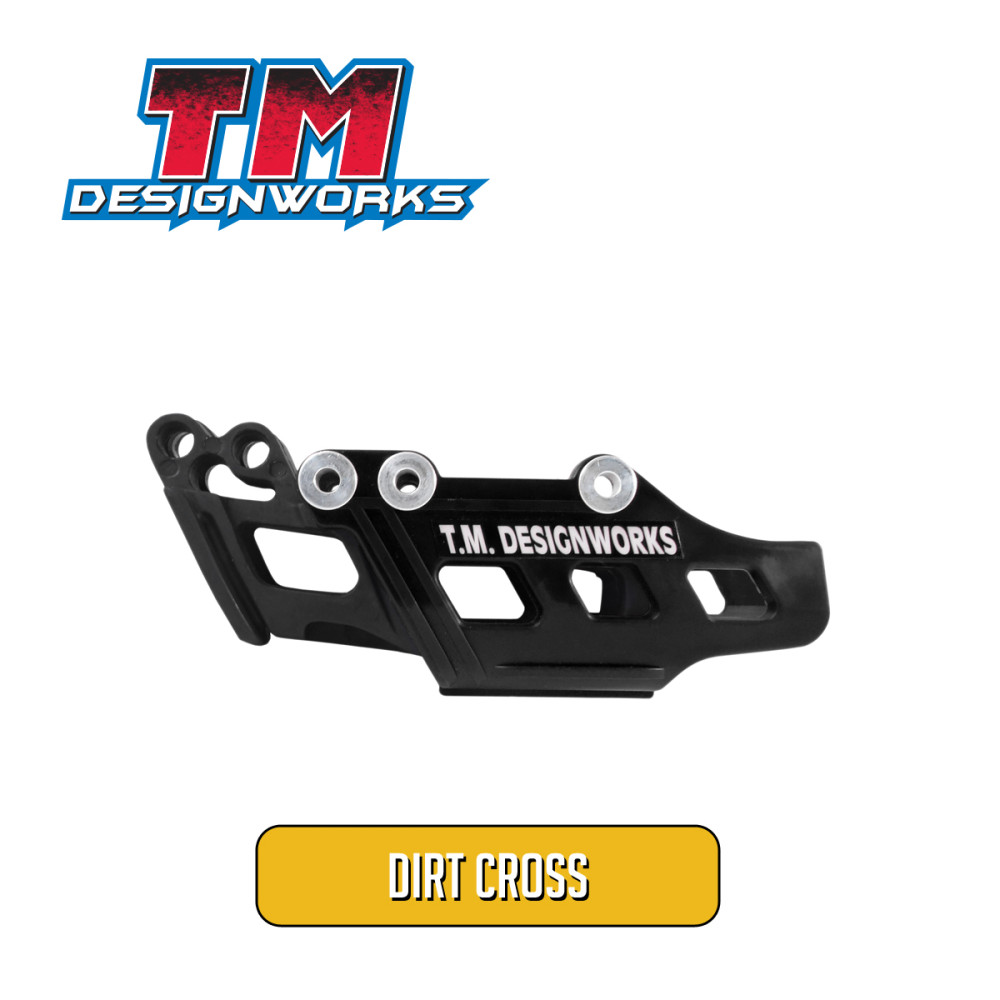 Guia de Corrente Traseiro com Refil Tm Designworks Dirt Cross para Honda CRF250/450 2007 a 2015 CRFX250 2007 a 2015 CRFX450 2008 a 2012-Preto