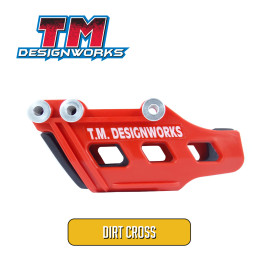 Guia de Corrente Traseiro com Refil Tm Designworks Dirt Cross para Honda CRF250/450 2007 a 2015 CRFX250 2007 a 2015 CRFX450 2008 a 2012-Vermelho
