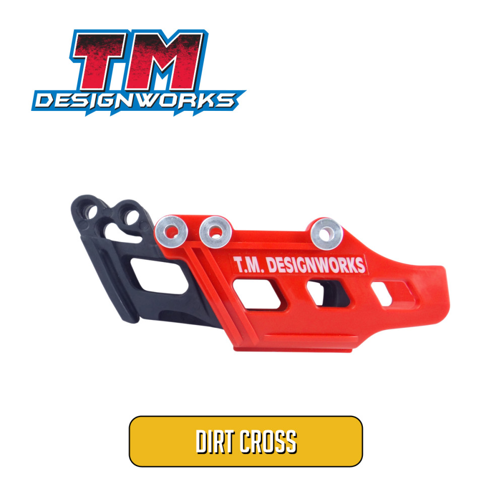 Guia de Corrente Traseiro com Refil Tm Designworks Dirt Cross para Honda CRF250/450 2007 a 2015 CRFX250 2007 a 2015 CRFX450 2008 a 2012-Vermelho
