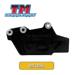 Guia de Corrente Traseiro com Refil Tm Designworks Dirt Cross para RMZ250 2007 a 2015 RMZ450 2005 a 2015 DRZ400 RMX450 RM125/250 1999 a 2008-Preto