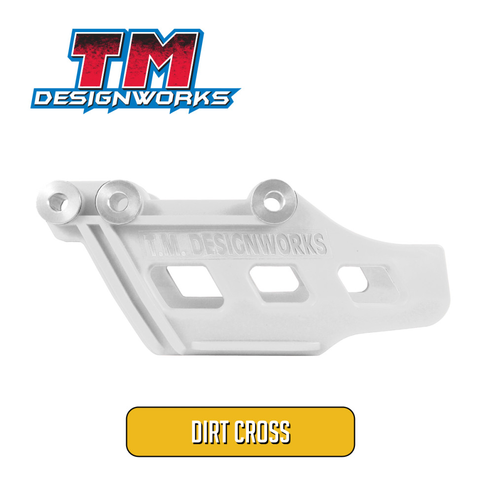 Guia de Corrente Traseiro Tm Designworks Dirt Cross para Honda CRF250/450 2005 a 2013 CRFX250 2006 a 2013 CRFX450 2005 a 2012 CR125/250 2005 a 2007-Branco