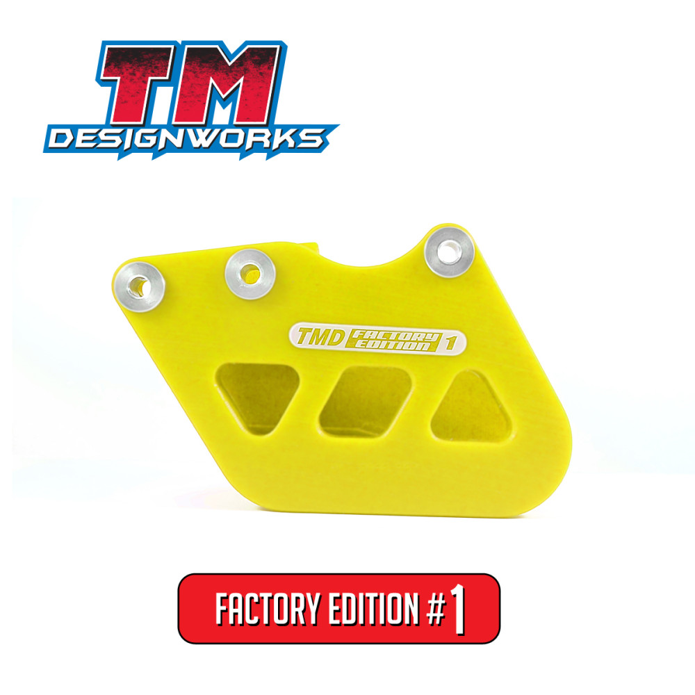 Guia de Corrente Traseiro Tm Designworks Factory Edition #1 para Suzuki RMZ250 2007 a 2015 RMZ450 2005 a 2015 RMX450 2010 e 2011 RM125/250 1999 a 2008-Amarelo