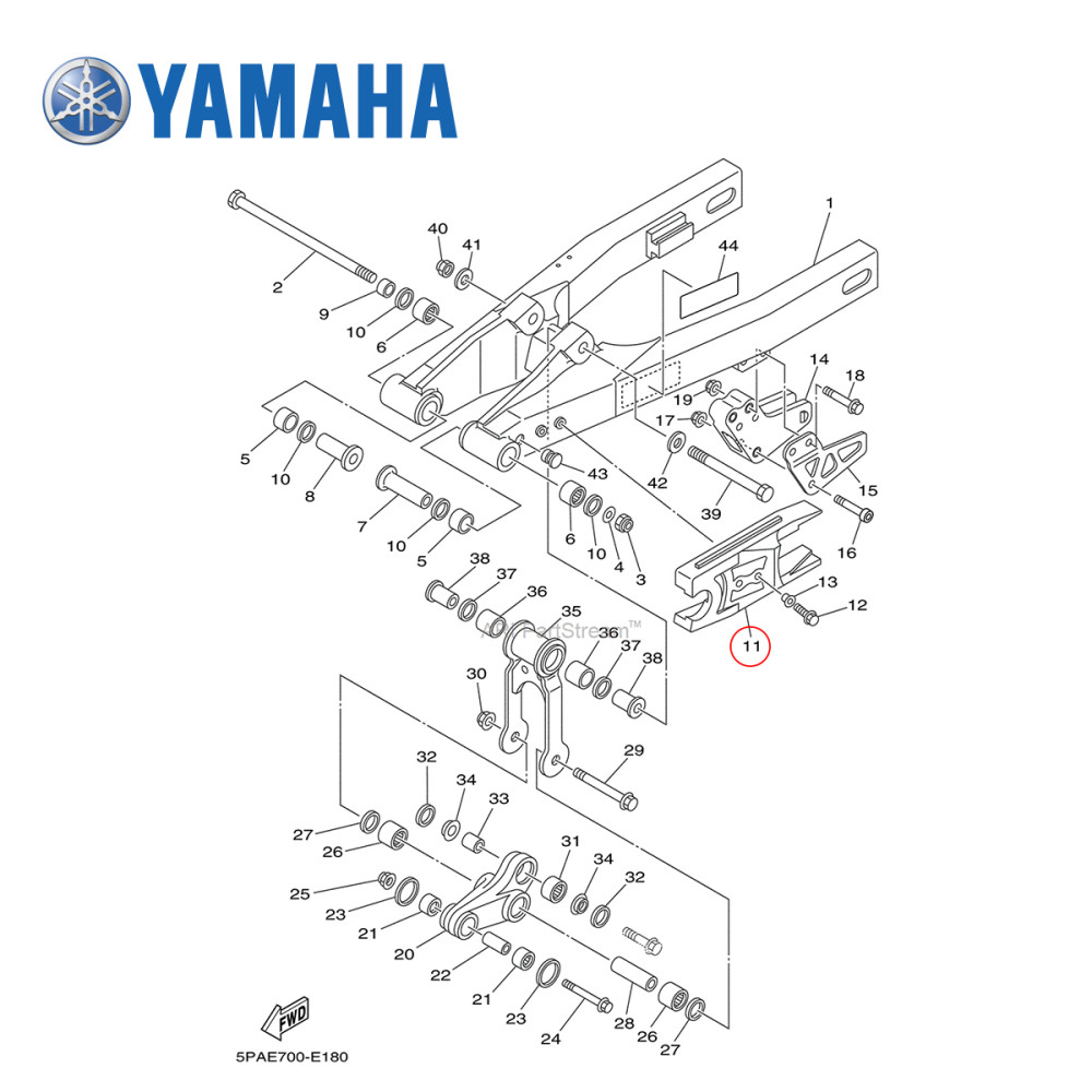Guia Deslizante Dianteiro Original Yamaha para YZ85 02/17