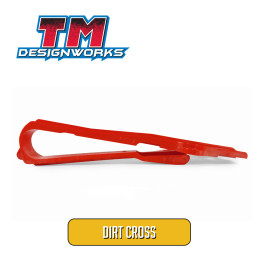 Guia Deslizante Dianteiro Tm Designworks Dirt Cross para Suzuki RMZ250 2007 a 2009 RMZ450 2005 e 2006 2008 e 2009 RMX450 2010 a 2011 RM125/250 2001 a 2008-Vermelho