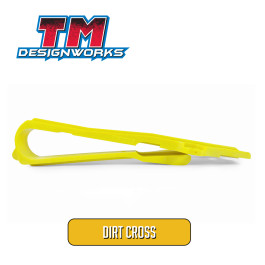 Guia Deslizante Dianteiro Tm Designworks Dirt Cross para Suzuki RMZ250 2007 a 2009 RMZ450 2005 e 2006 2008 e 2009 RMX450 2010 a 2011 RM125/250 2001 a 2008-Amarelo