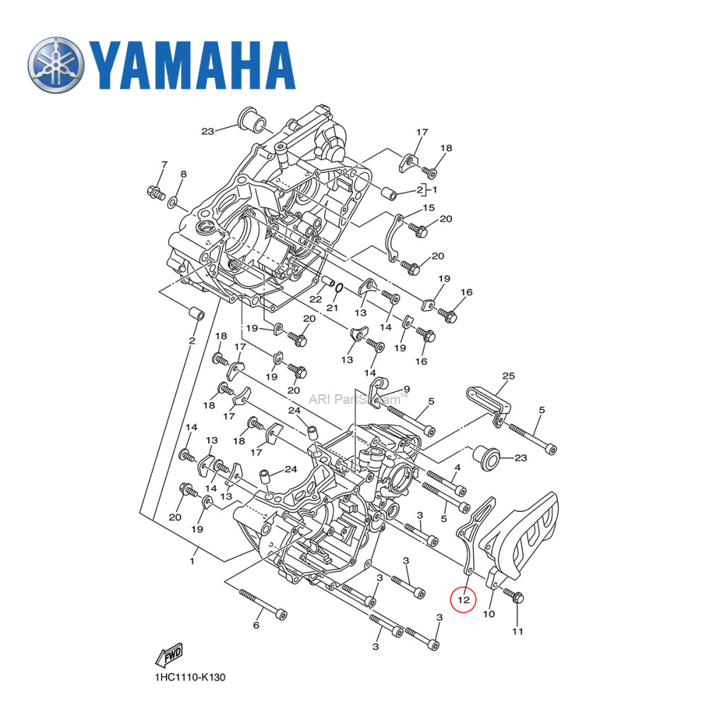 Guia Protetor do Pinhão Original Yamaha para YZF250 01/13 WRF250 01/13