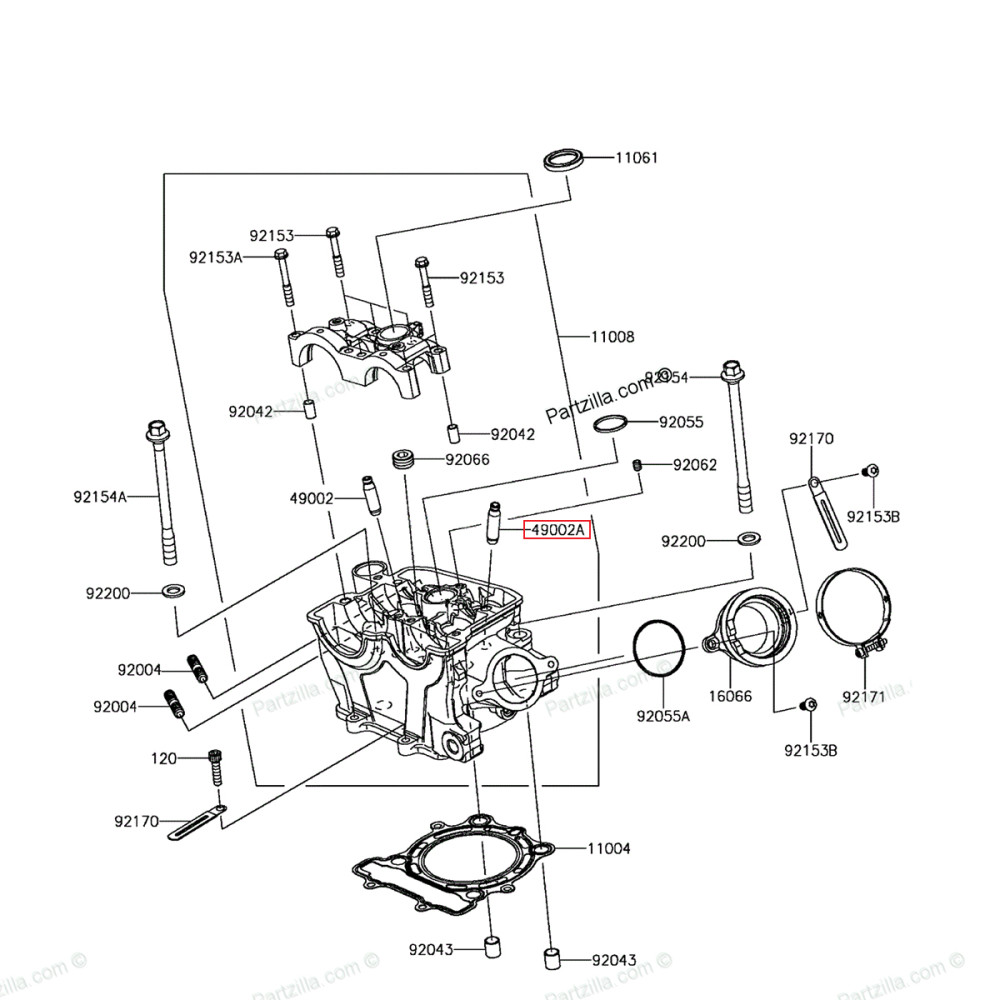 Guia da Válvula de Admissão Original Kawasaki KXF250 17/18