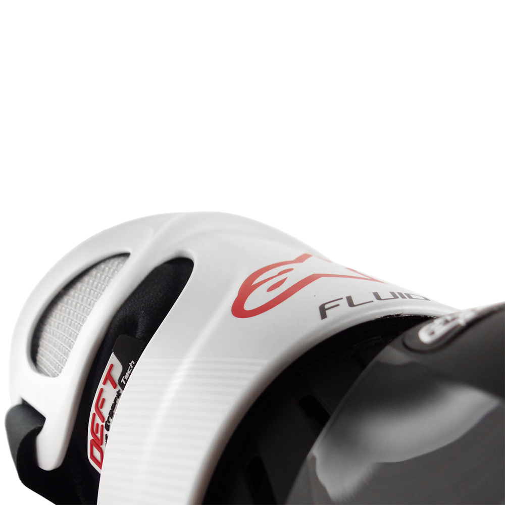 Joelheira Alpinestars Fluid Knee Brace Set-Branco/Preto/Vermelho-P/M/G