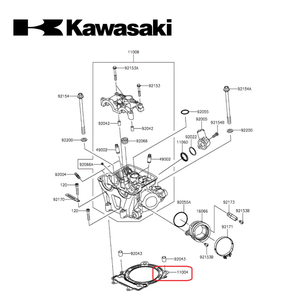 Junta do Cabeçote Original Kawasaki Para KXF450 16/17