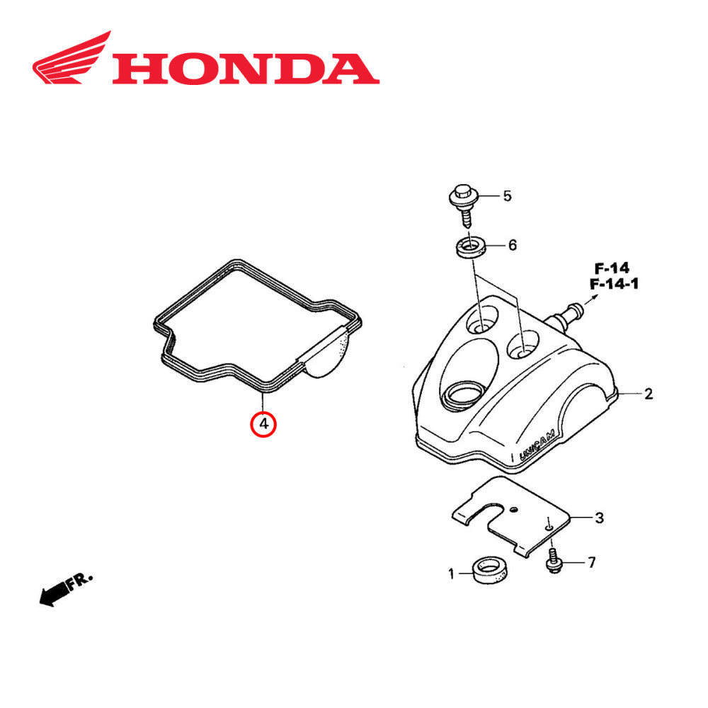 Junta da Tampa de Válvula Original Honda para CRF250 04/09 CRFX250 04/17