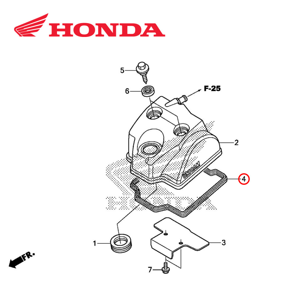 Junta da Tampa de Válvula Original Honda para CRF250 10/17