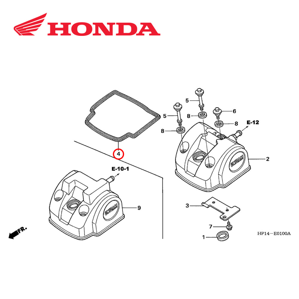 Junta da Tampa de Válvula Original Honda para CRF450 02/08 CRFX450 05/17