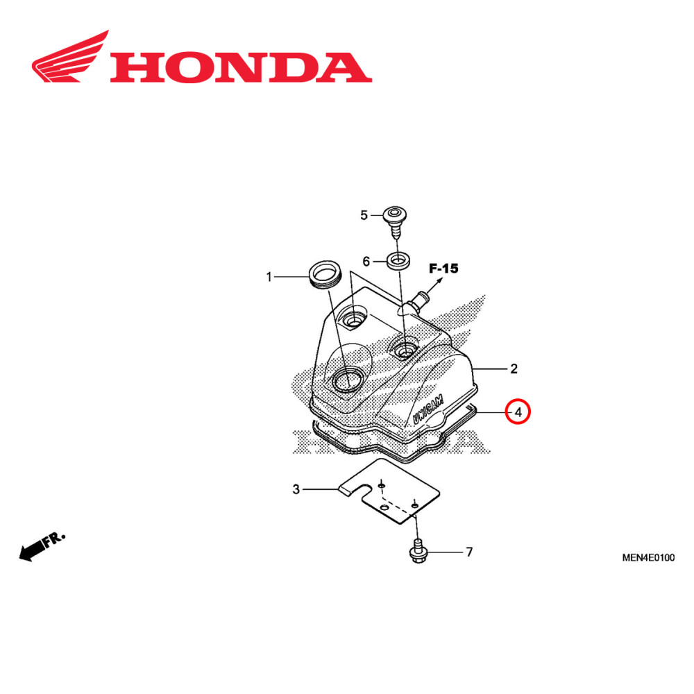 Junta da Tampa de Válvula Original Honda para CRF450 09/16
