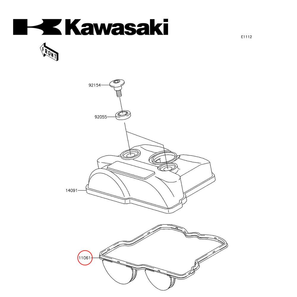 Junta da Tampa de Válvula Original Kawasaki para KXF250 09/16