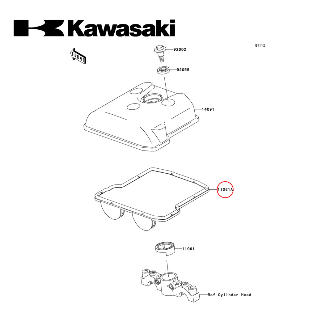 Junta da Tampa de Válvula Original Kawasaki para KXF450 06/08 KLX450 08/19