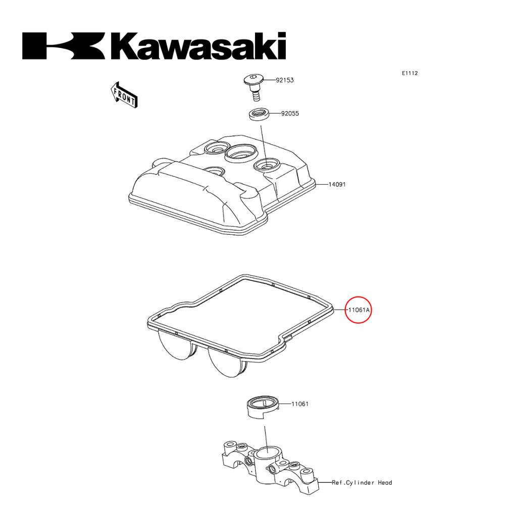 Junta da Tampa de Válvula Original Kawasaki para KXF450 09/16