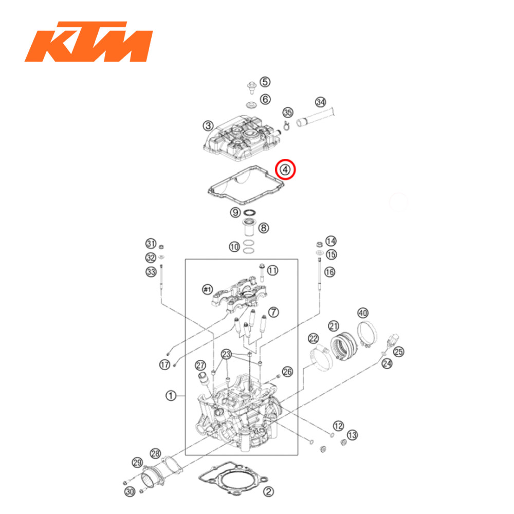 Junta da Tampa de Válvula Original KTM para SX-F250 13/14