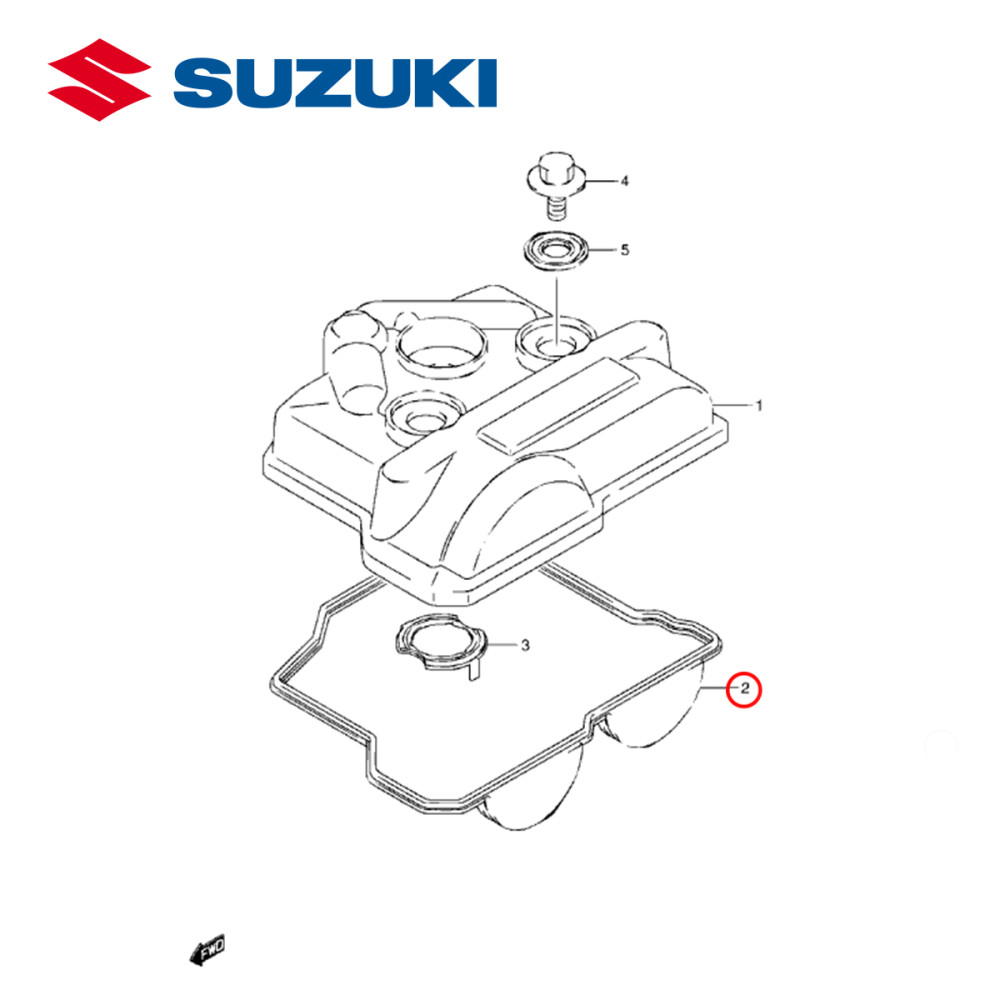 Junta da Tampa de Válvula Original Suzuki para RMZ250 10/16