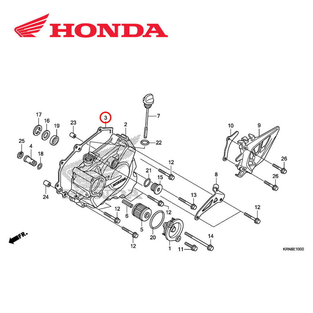 Junta da Tampa do Magneto Original Honda para CRF450 02/08