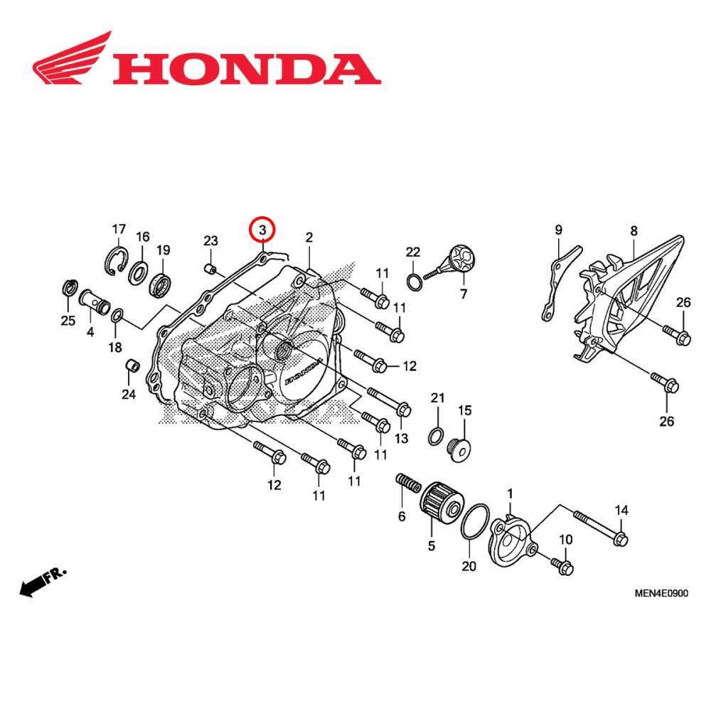 Junta da Tampa do Magneto Original Honda para CRF450 09/16