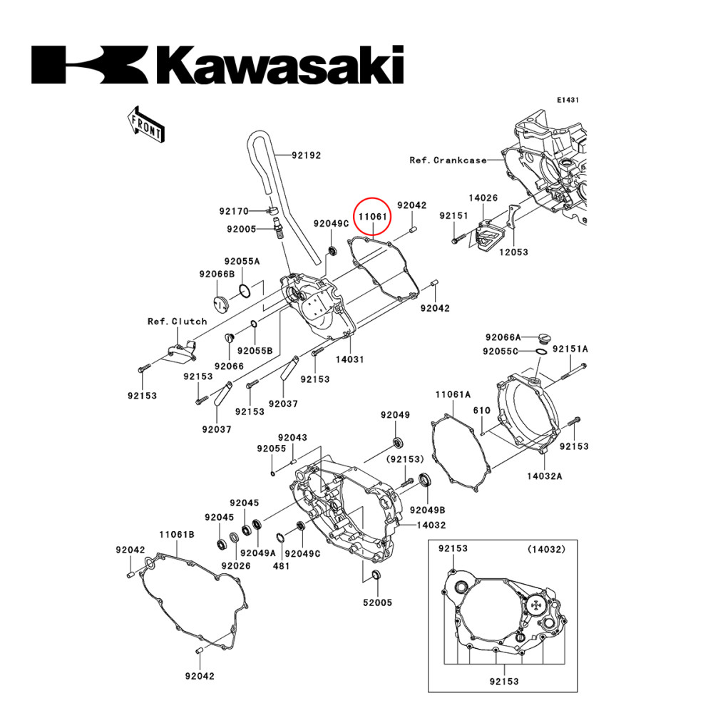 Junta da Tampa do Magneto Original Kawasaki para KXF450 06/08