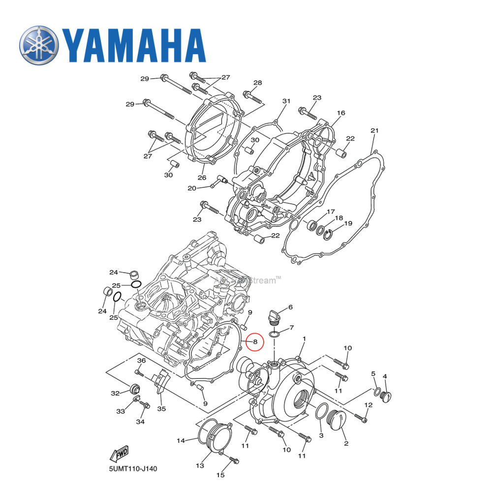 Junta da Tampa do Magneto Original Yamaha para WRF250 03/13