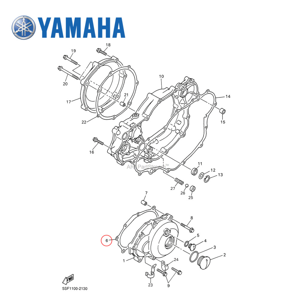 Junta da Tampa do Magneto Original Yamaha para YZF400 98/99 YZF426 00/02 WRF400 98/00 WRF426 01/02