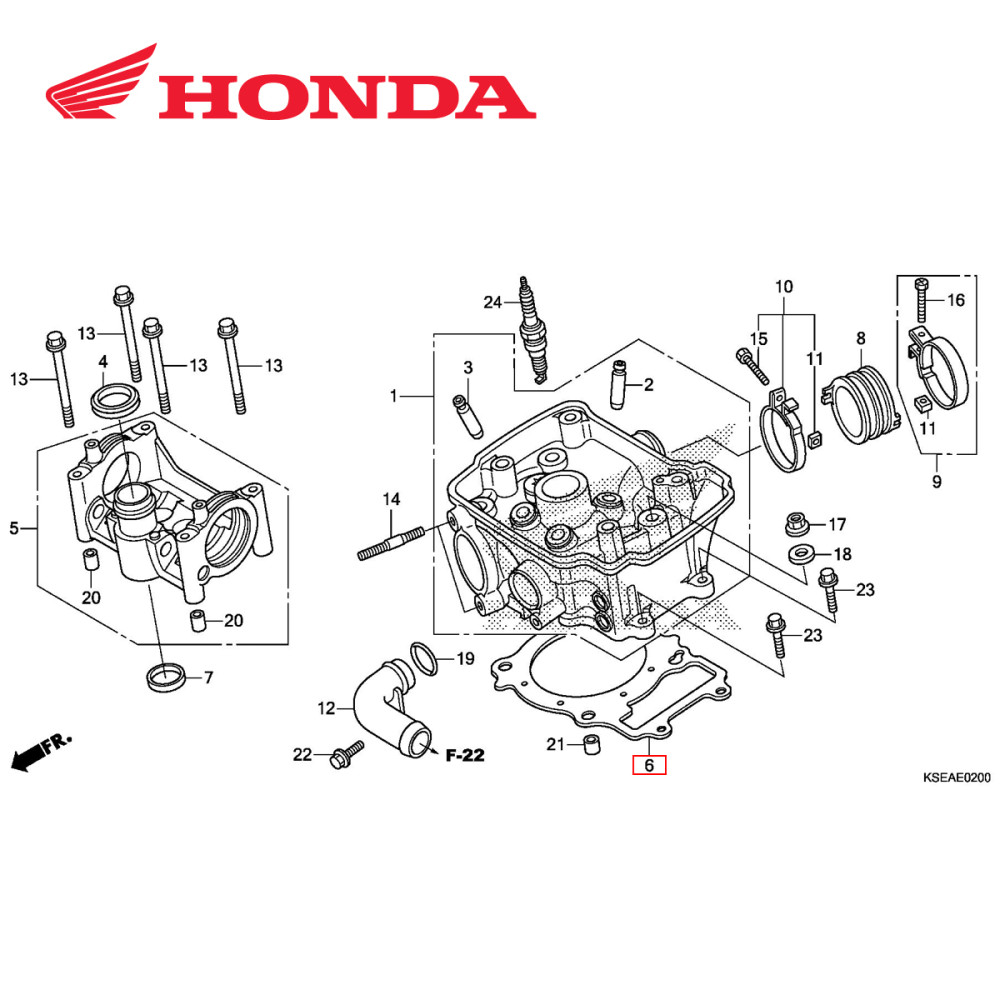 Junta do Cabeçote Original Honda para CRF150 07/17