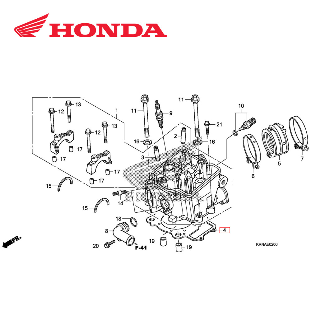 Junta do Cabeçote Original Honda para CRF250 10/17