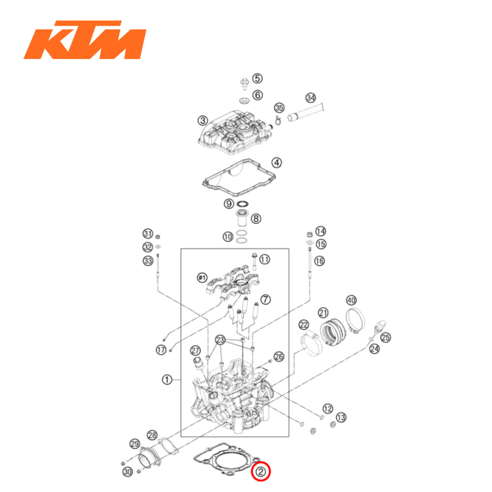 Junta do Cabeçote Original KTM para SX-F250 13/14