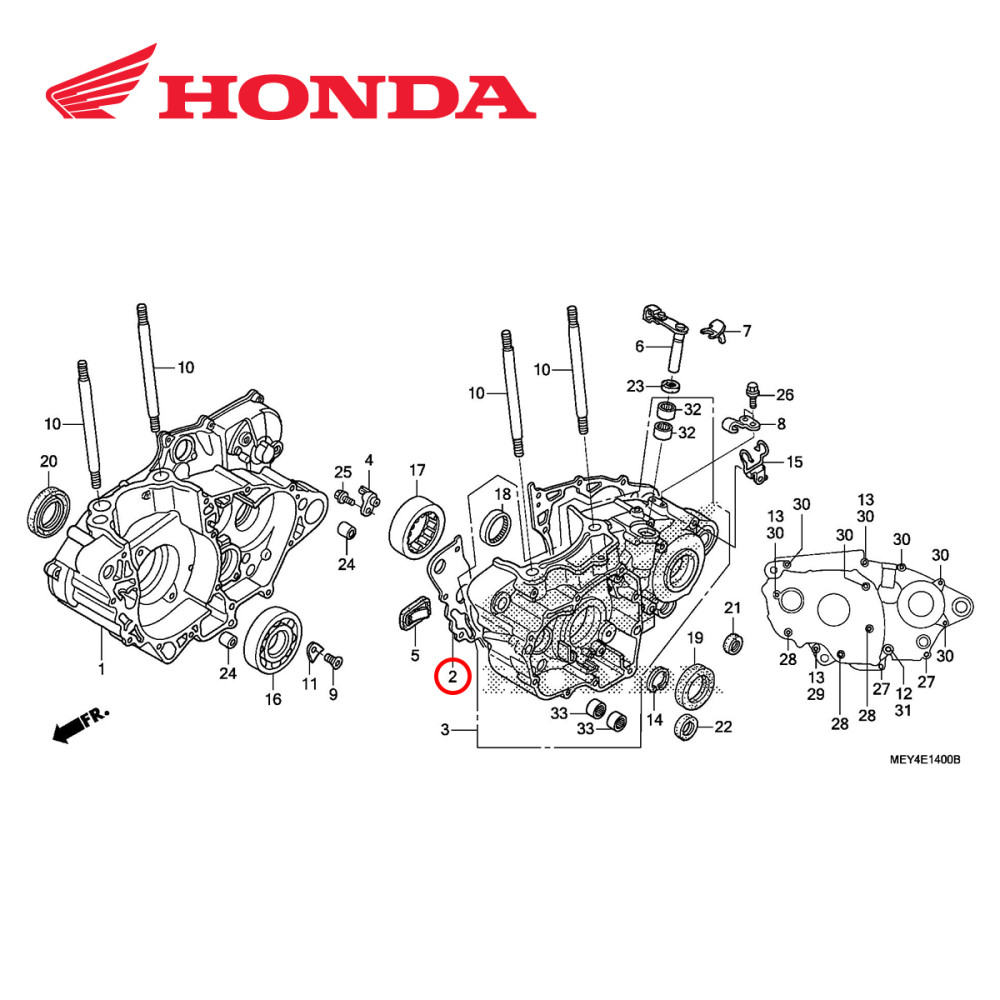 Junta Meio do Motor Original Honda para CRF450X 05/17