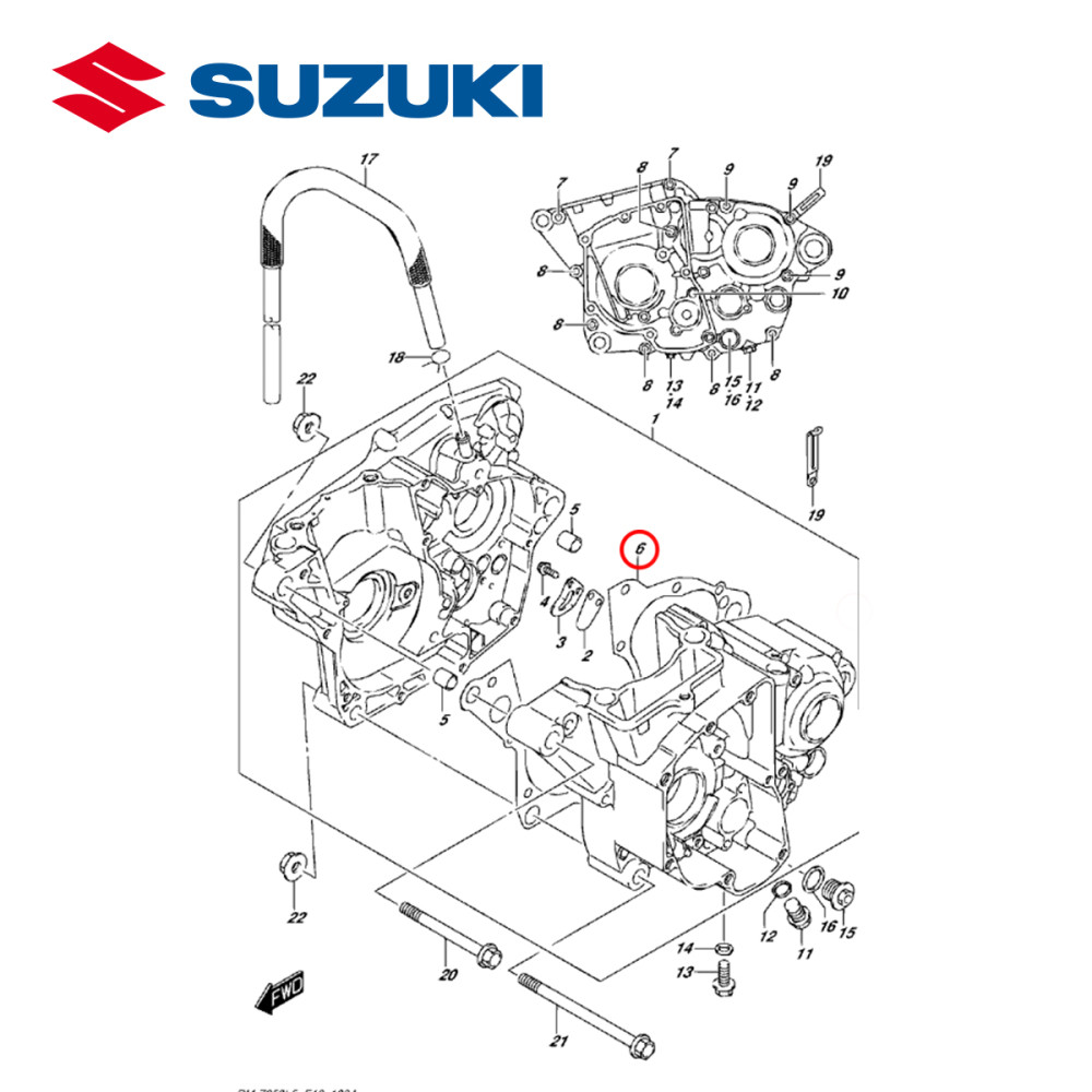 Junta Meio do Motor Original Suzuki para RMZ250 10/15