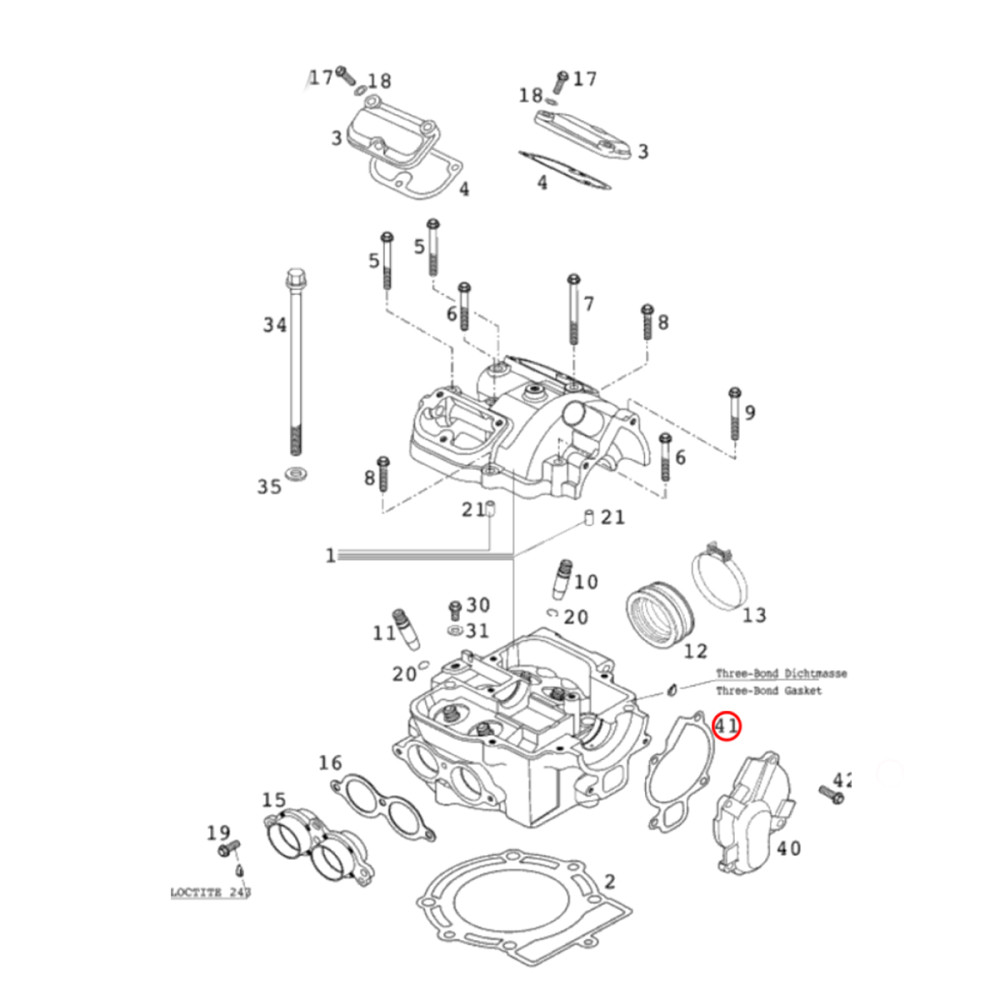 Junta da Bomba D'Água Original KTM para EXC450 03/07