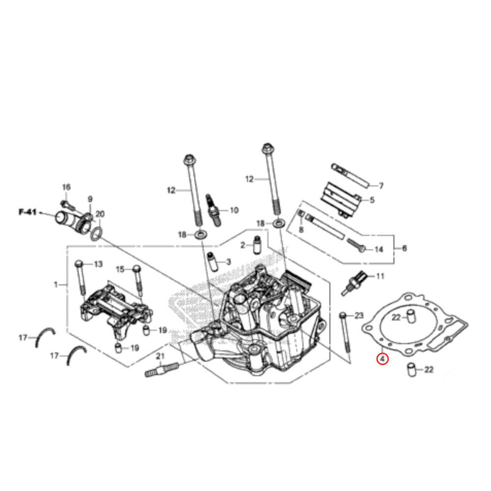 Junta do Cabeçote Original Honda CRF 450R 17/18 CRF 450RX 17/18