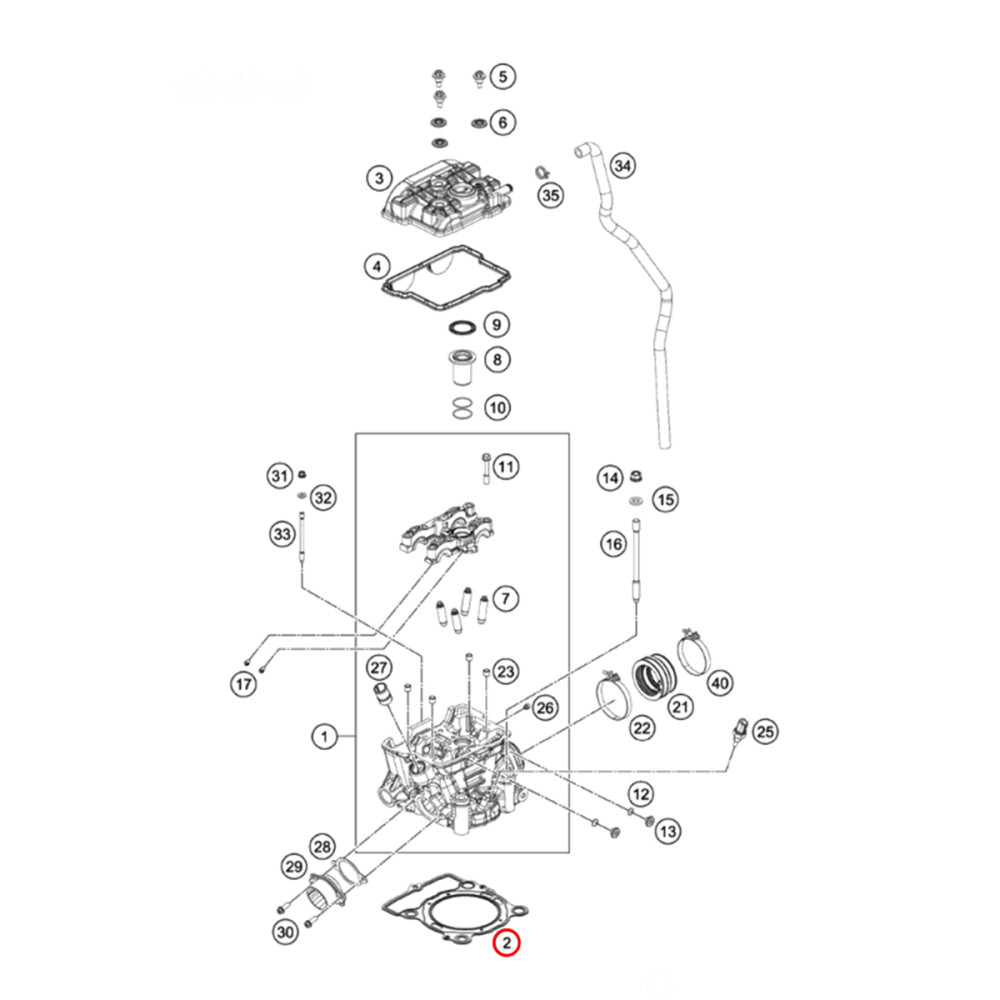 Junta do Cabeçote Original KTM SX-F/XC-F350 16/17 EXC-F350 17