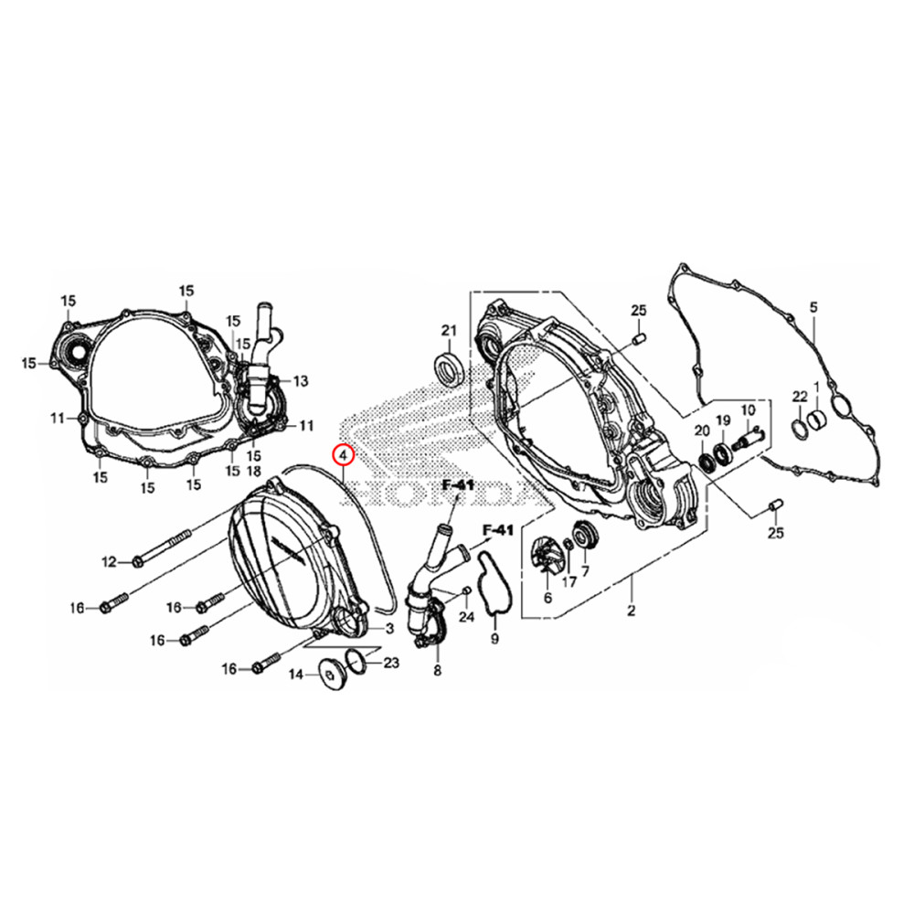 Junta da Tampa de Embreagem Original Honda para CRF450 17/18 (Pequena)