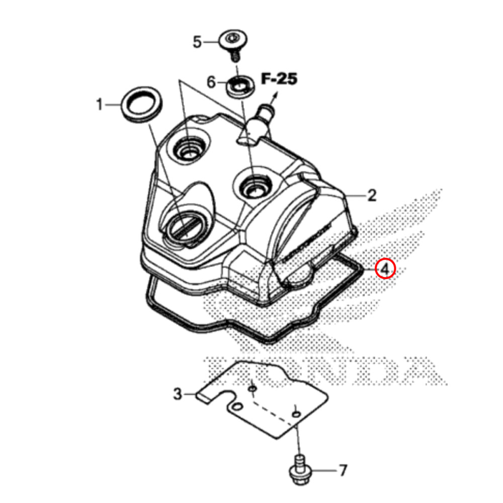 Junta da Tampa da Válvula Original Honda CRF450 17/18