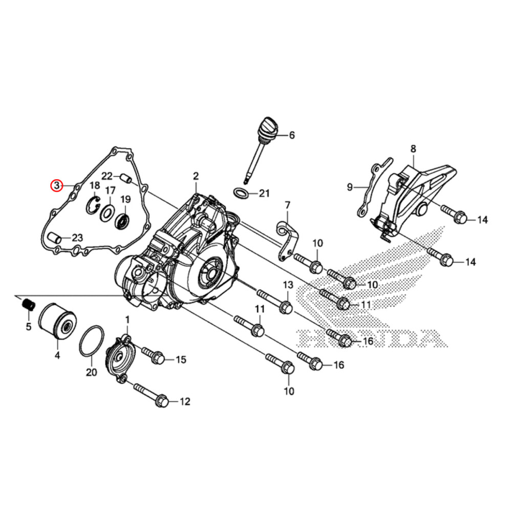 Junta da Tampa do Magneto Original Honda para CRF450 17/18