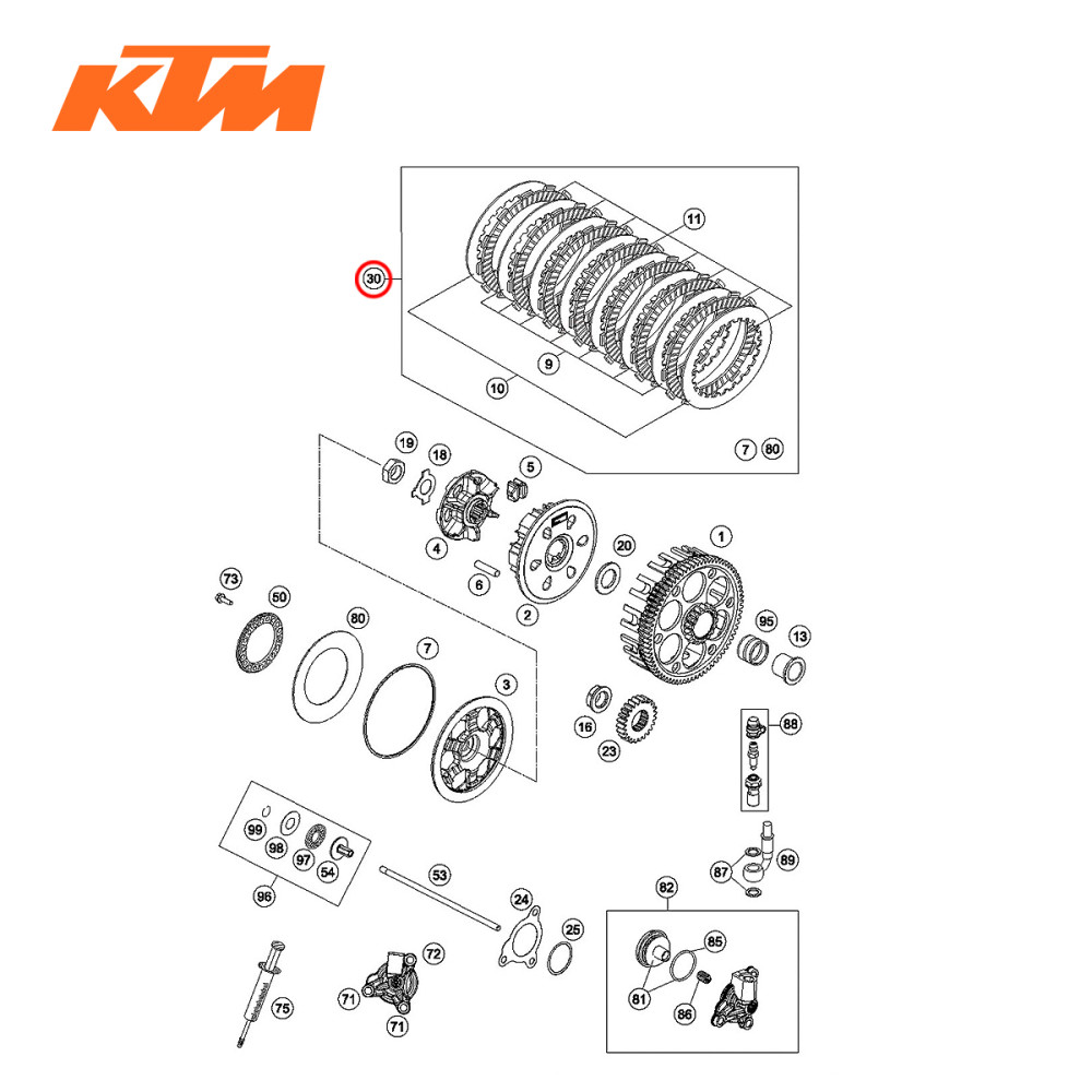 Kit Embreagem Original KTM para XCF-W250 14/16